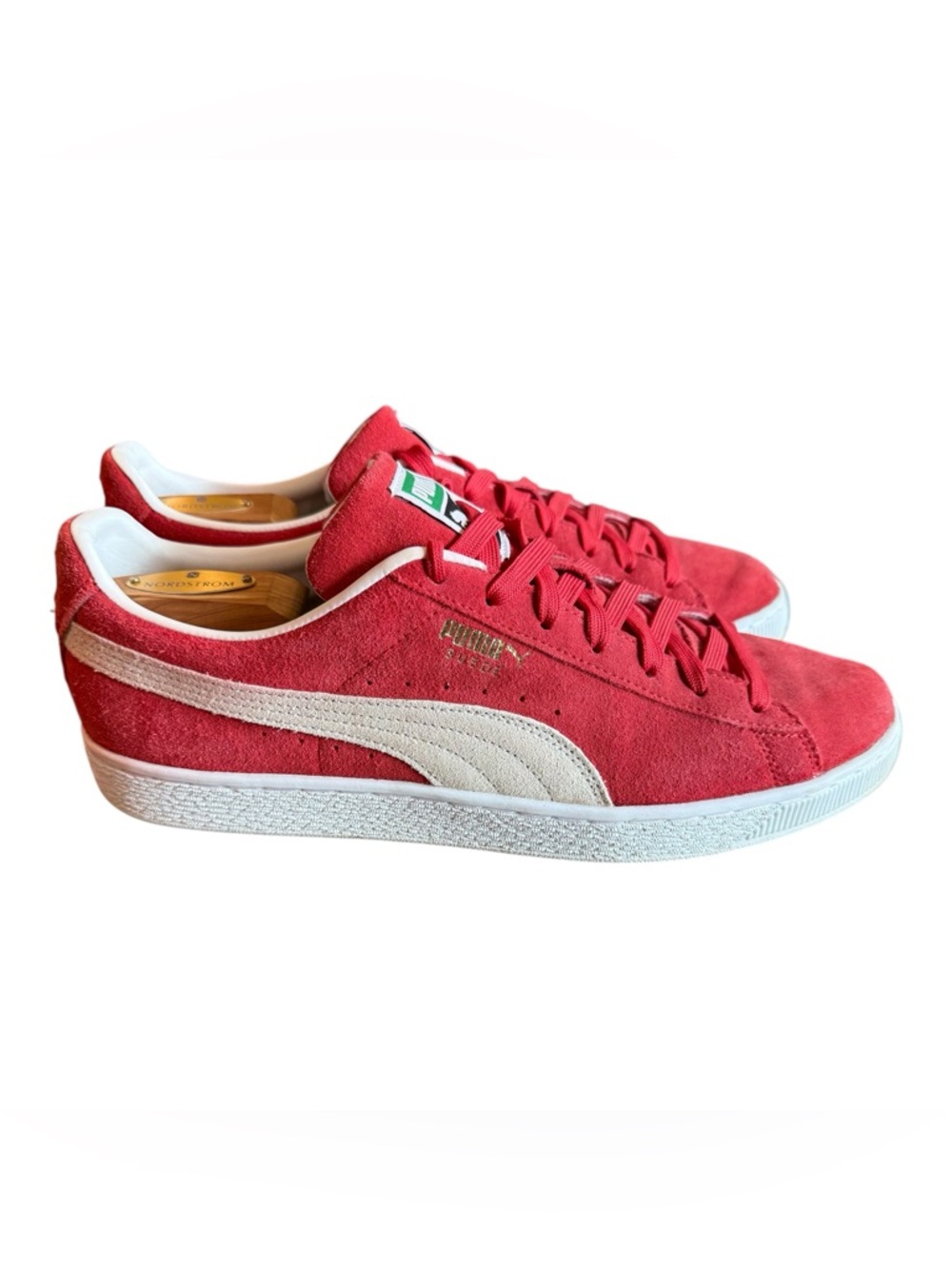 Mens Puma Suede Classic 374915-02 Red/White Shoes 11.5
